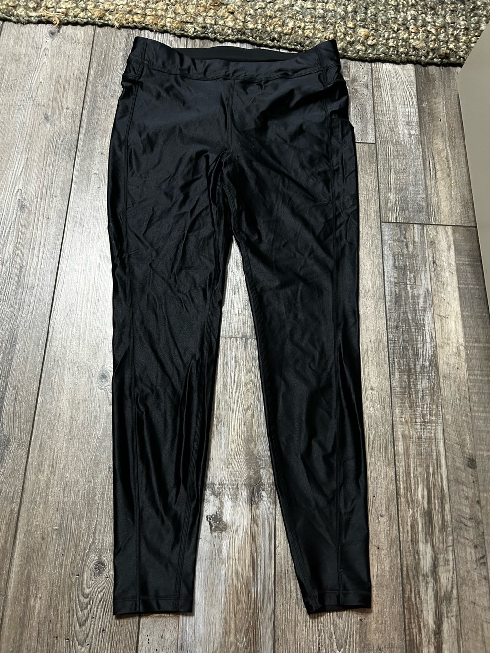 lululemon athletica Black Performance Leggings tights Shiny